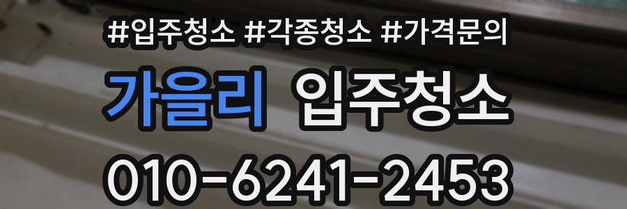 가을리 이사청소