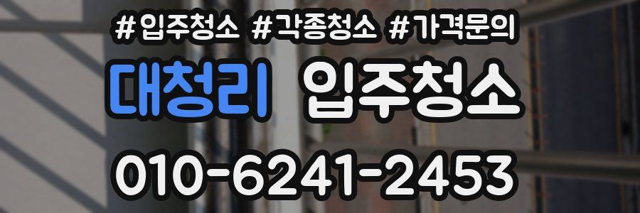 대청리 이사청소