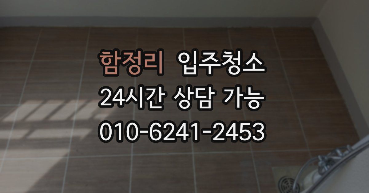 함정리 입주청소