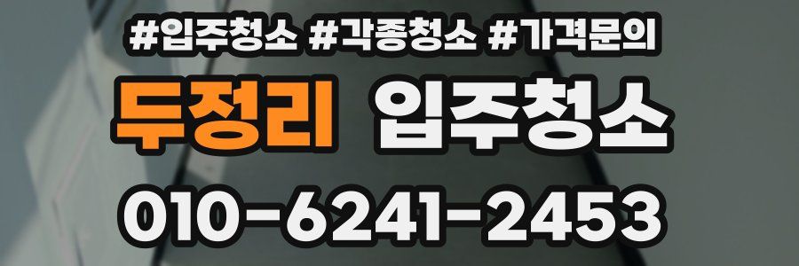 두정리 이사청소