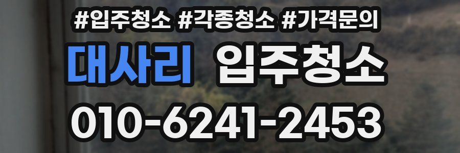 대사리 이사청소