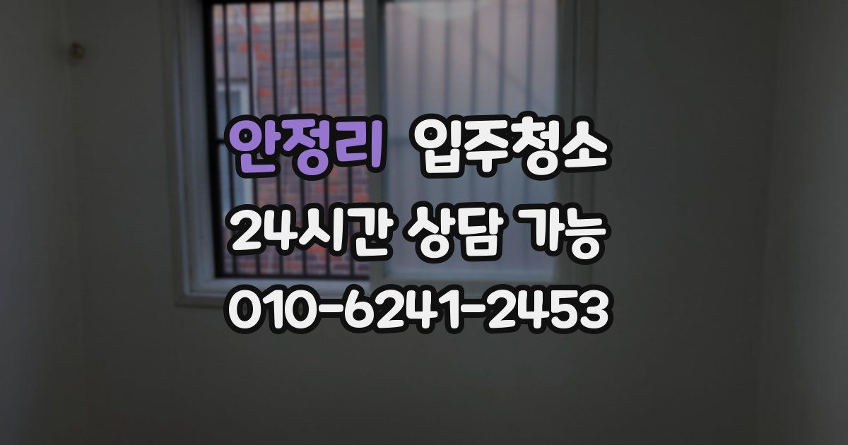 안정리 입주청소