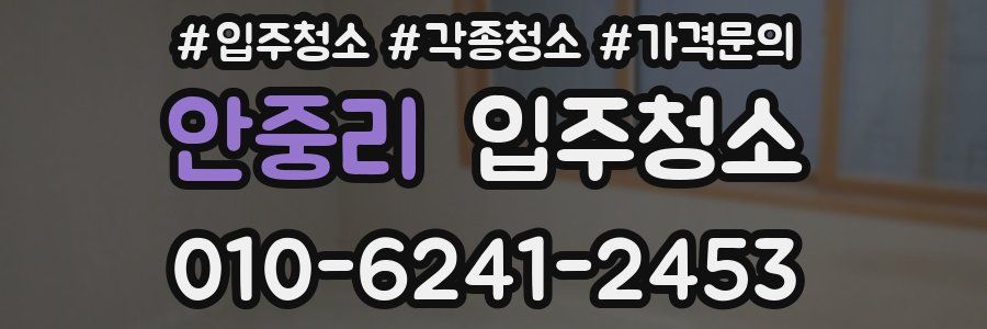 안중리 이사청소