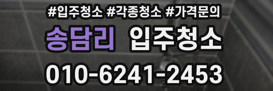 송담리 이사청소