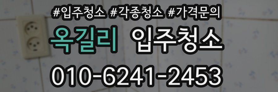 옥길리 이사청소