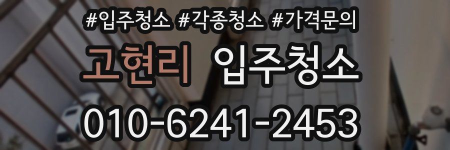 고현리 이사청소