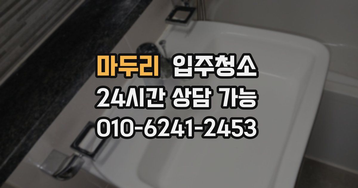 마두리 입주청소