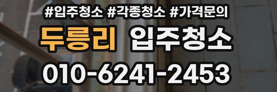 두릉리 이사청소