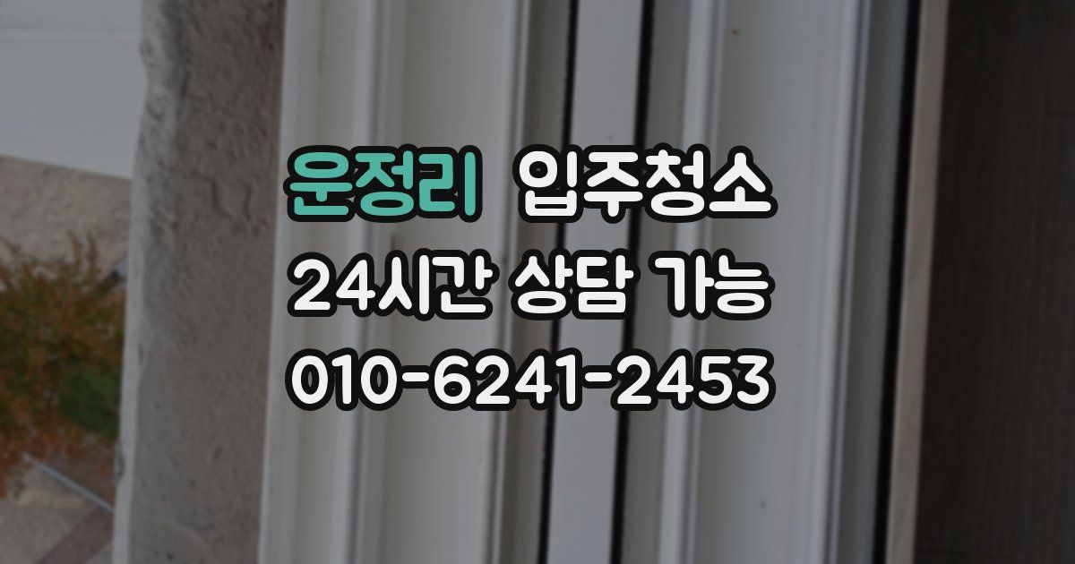 운정리 입주청소