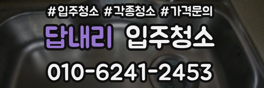 답내리 이사청소