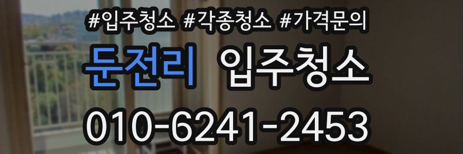 둔전리 이사청소