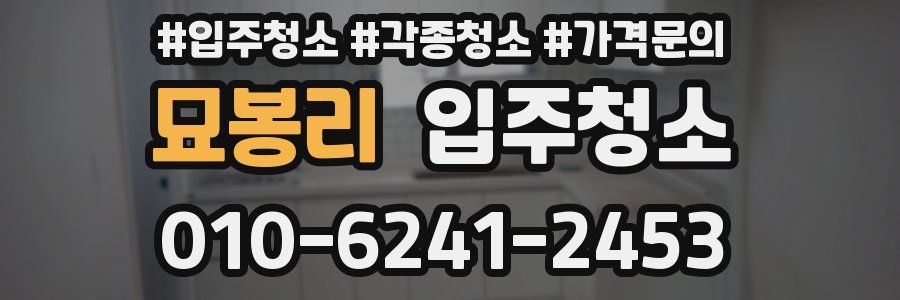 묘봉리 이사청소