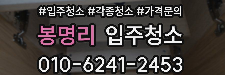 봉명리 이사청소