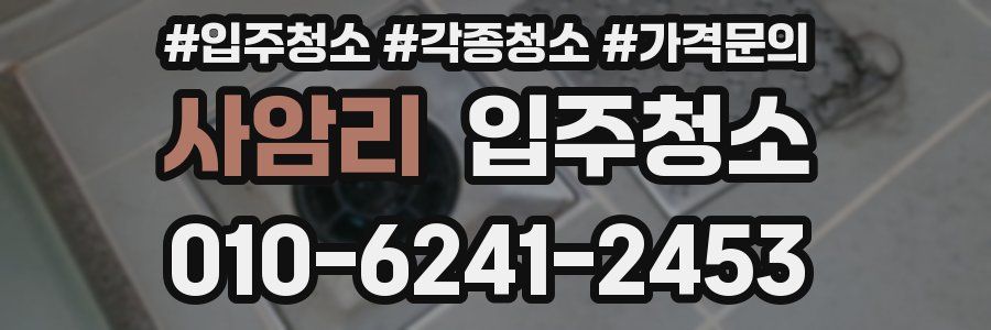 사암리 이사청소