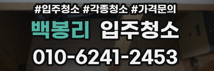 백봉리 이사청소