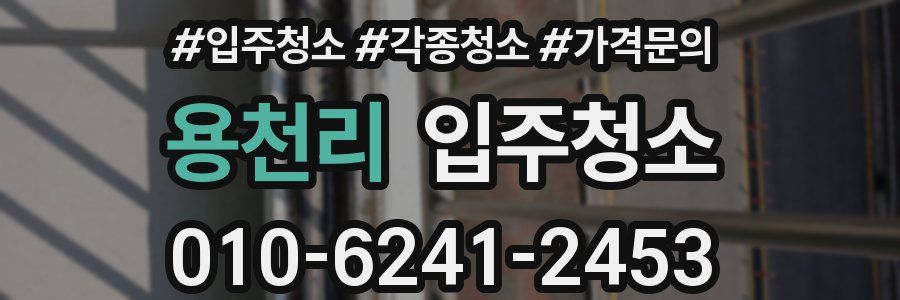 용천리 이사청소