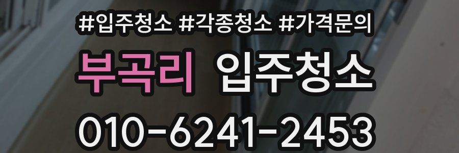 부곡리 이사청소