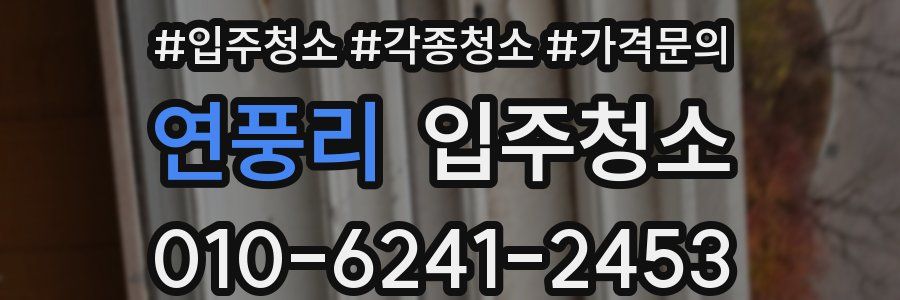 연풍리 이사청소