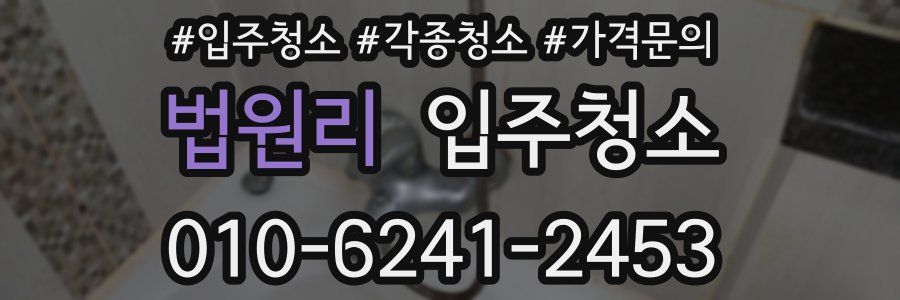 법원리 이사청소