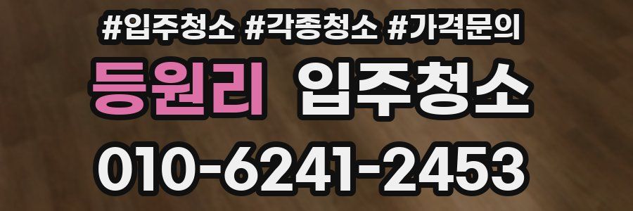 등원리 이사청소