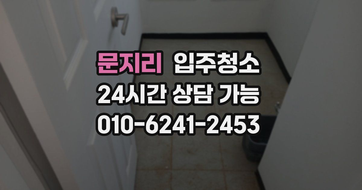 문지리 입주청소