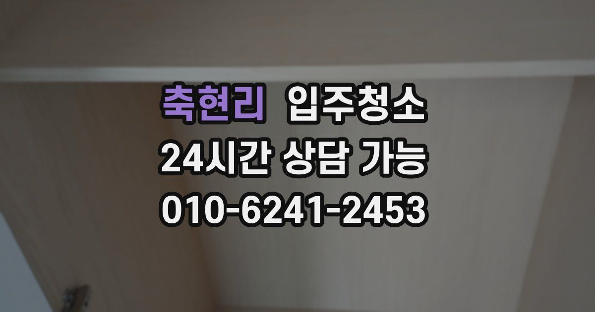 축현리 입주청소