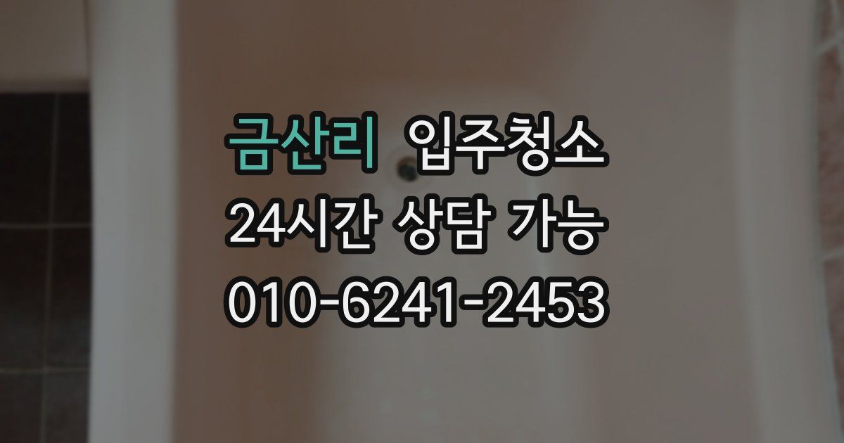 금산리 입주청소