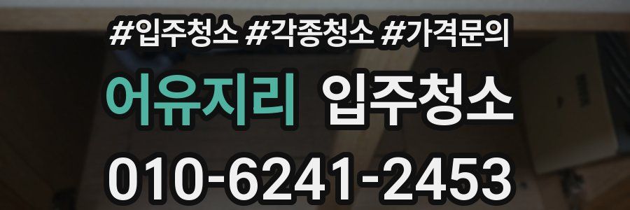 어유지리 이사청소