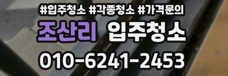 조산리 이사청소