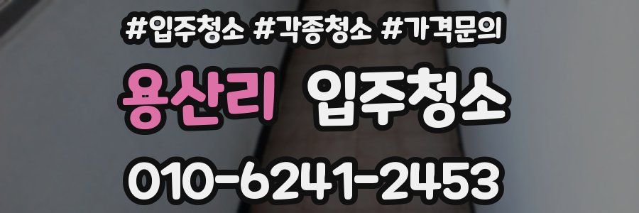 용산리 이사청소