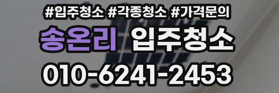 송온리 이사청소