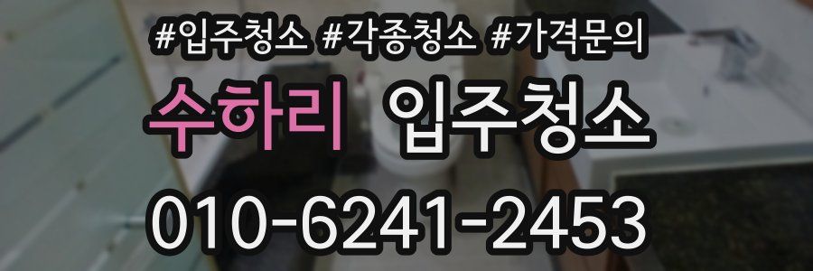 수하리 이사청소