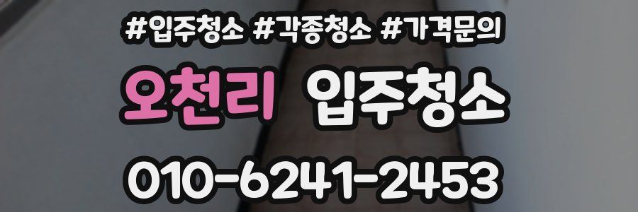 오천리 이사청소