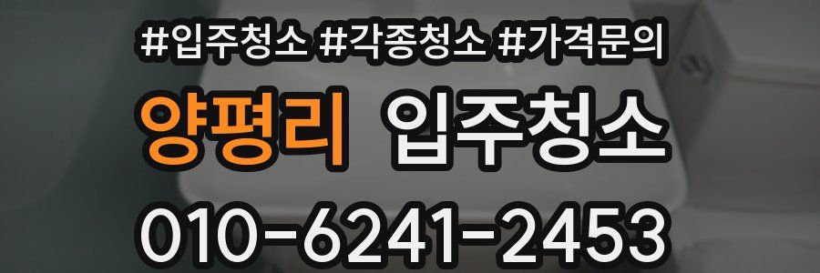 양평리 이사청소