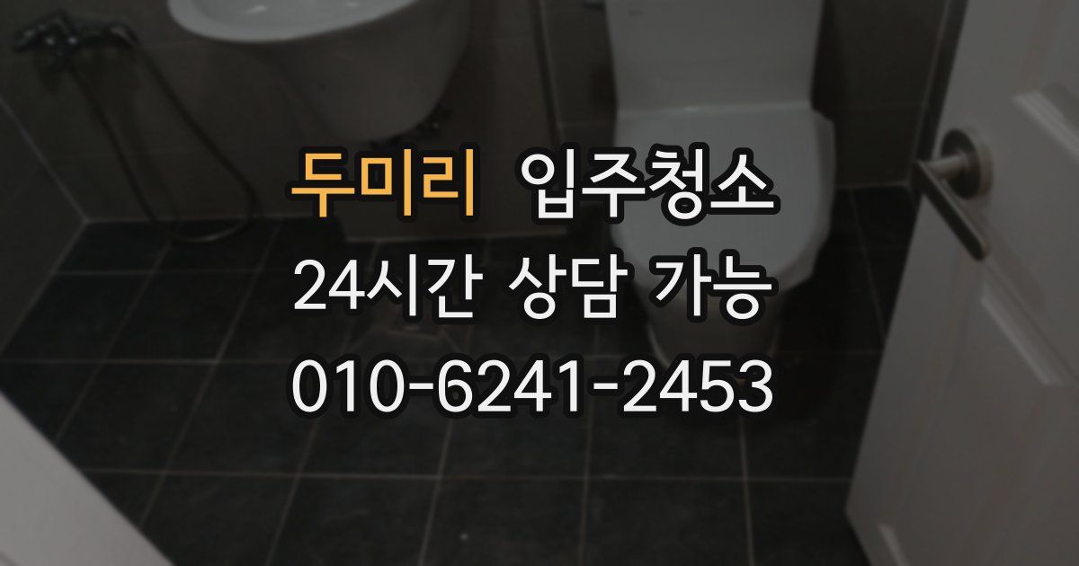 두미리 입주청소