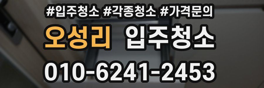오성리 이사청소