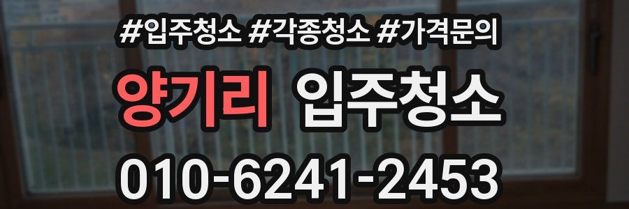 양기리 이사청소