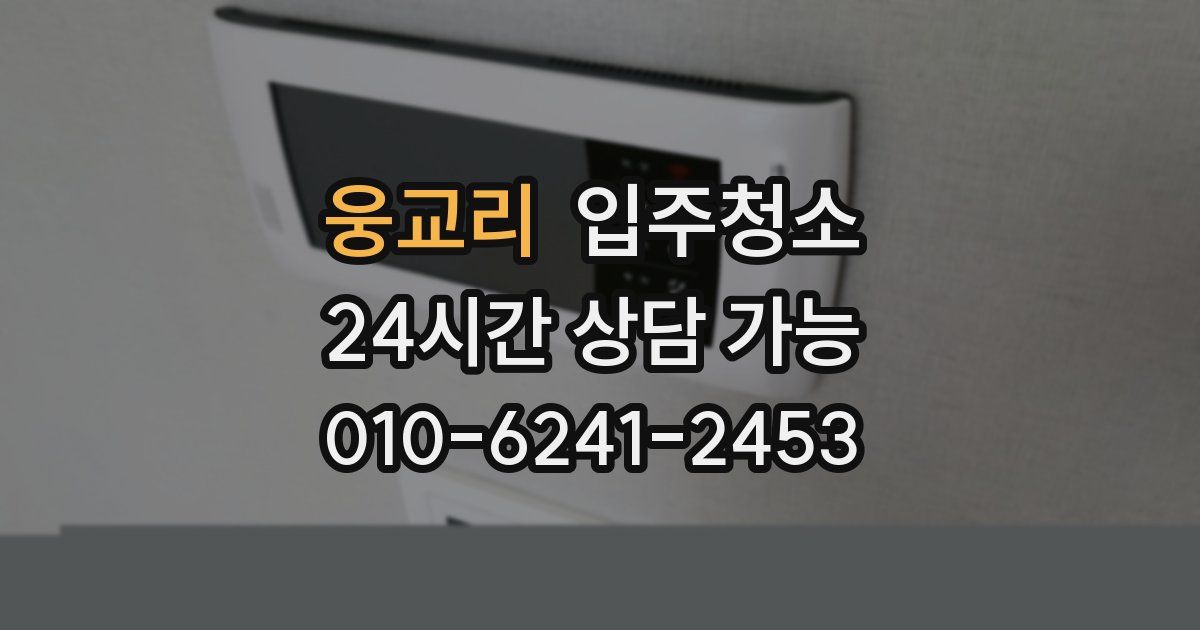 웅교리 입주청소