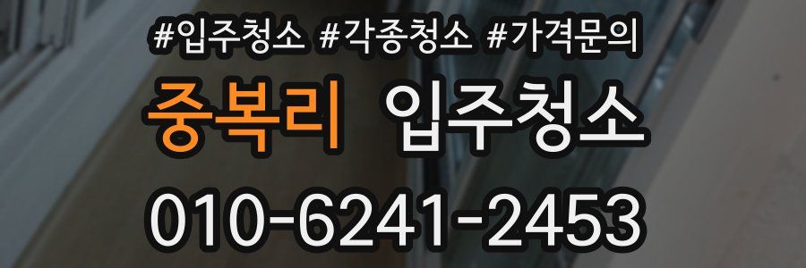 중복리 이사청소