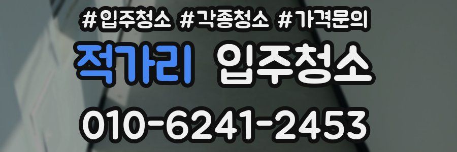 적가리 이사청소