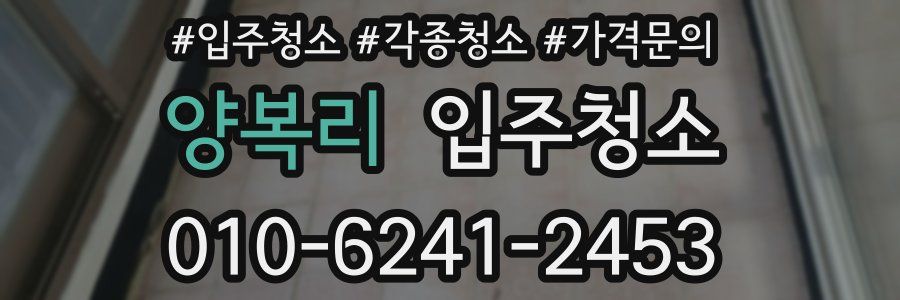 양복리 이사청소