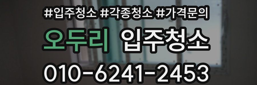 오두리 이사청소