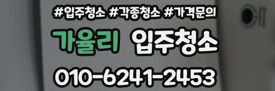 가율리 이사청소