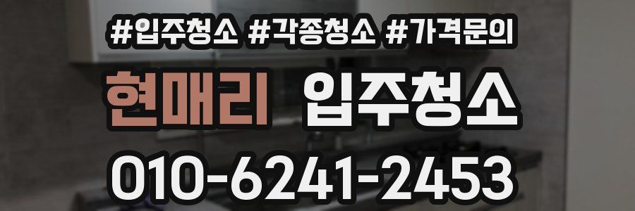 현매리 이사청소