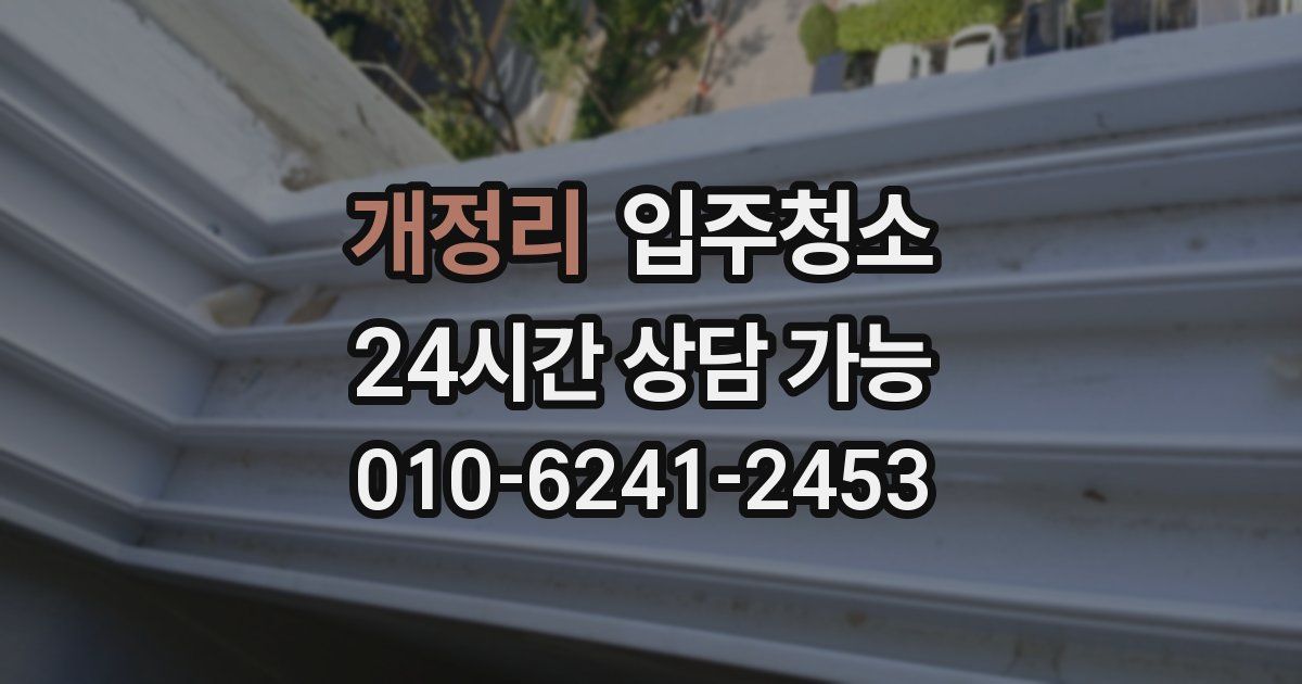 개정리 입주청소