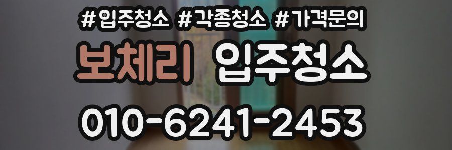 보체리 이사청소