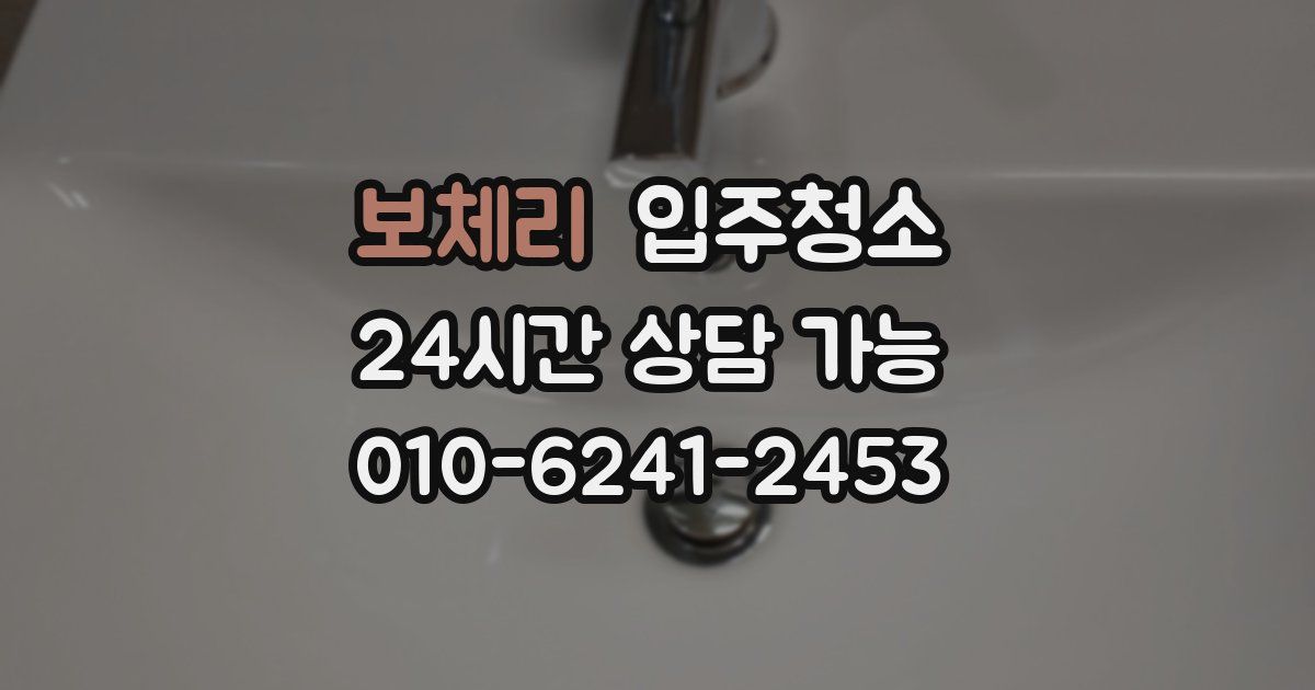 보체리 입주청소