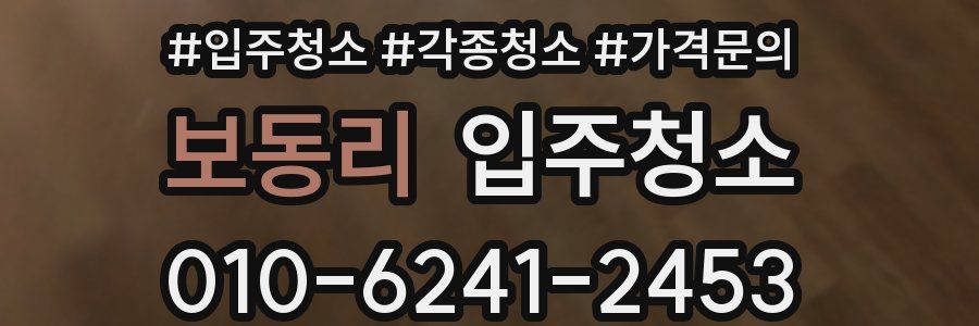 보동리 이사청소