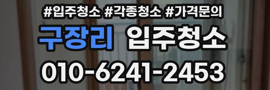 구장리 이사청소