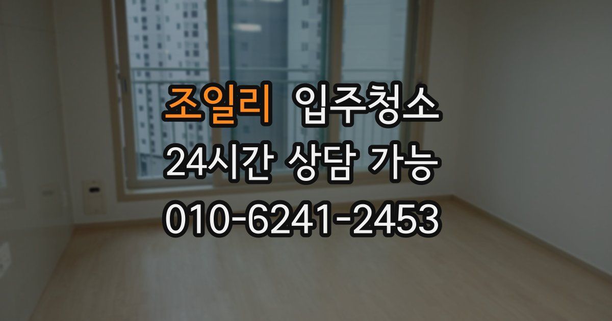 조일리 입주청소